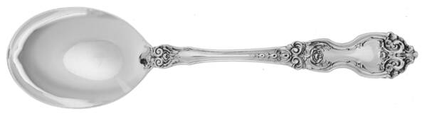 La Reine (Sterling, 1921, No Monograms) Round Bowl Soup Spoon (Gumbo)