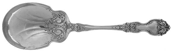La Reine (Sterling, 1921, No Monograms) Solid Salad Serving Spoon