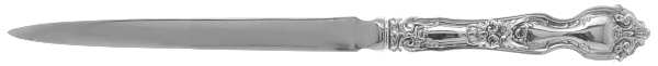 La Reine (Sterling, 1921, No Monograms) Letter Opener with Stainless Blade
