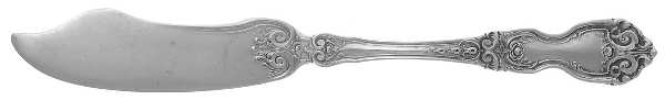 La Reine (Sterling, 1921, No Monograms) Flat Handle Master Butter Knife