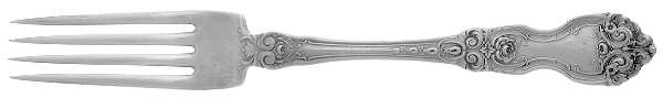 La Reine (Sterling, 1921, No Monograms) Fork by Wallace Silver