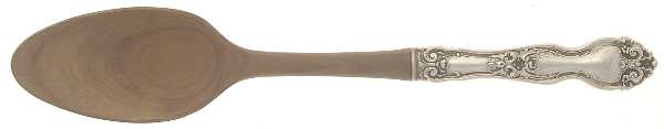 La Reine (Sterling, 1921, No Monograms) Salad Serving Spoon with Wooden Bowl