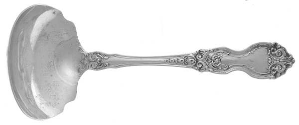 La Reine (Sterling, 1921, No Monograms) Solid Gravy Ladle by Wallace Silver