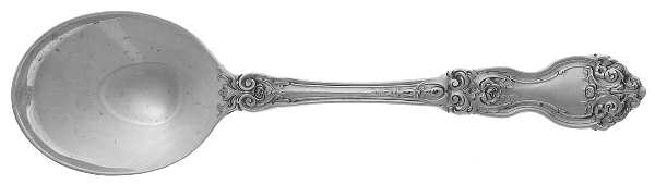 La Reine (Sterling, 1921, No Monograms) Round Bowl Soup Spoon (Cream Soup) by Wallace Silver