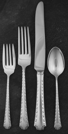 Larkspur (Sterling, 1939) 4 Piece Dinner Size Setting by Wallace Silver