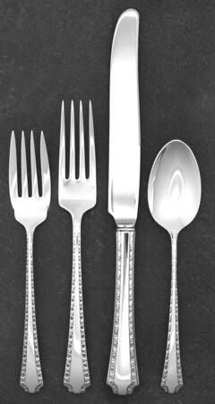 Larkspur (Sterling, 1939) 4 Piece Place Size Setting by Wallace Silver