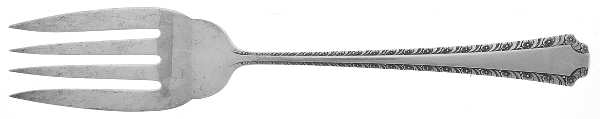 Larkspur (Sterling, 1939) Medium Solid Cold Meat Serving Fork