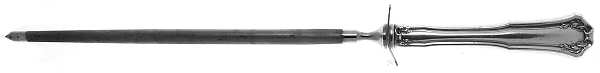 Laurel (Silverplate, 1910) Large Roast Steel Rod Knife Sharpener