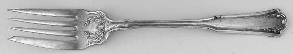 Laurel (Silverplate, 1910) Small Solid Cold Meat Serving Fork