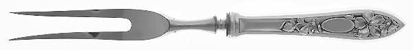 La Viola (Sterling, 1912) Small Steak Carving Fork with Stainless Prongs