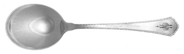 Le Moderne (Sterling, 1926) Monogram Round Bowl Soup Spoon (Cream Soup)