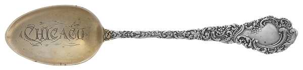 Louvre (Sterling, 1893) Souvenir Spoon (Five O'Clock)