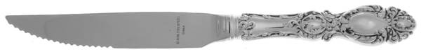 Lucerne (Sterling, 1896, No Monograms) Steak Knife Individual Hollow, Serrate HC