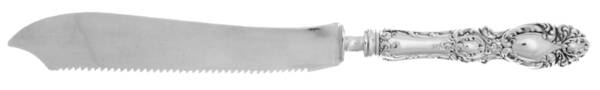 Lucerne (Sterling, 1896, No Monograms) Cake Saw with Silverplate Blade