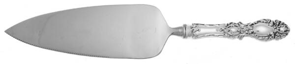 Lucerne (Sterling, 1896, No Monograms) Pie Server with Serrated Stainless Blade HC