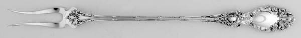 Lucerne (Sterling, 1896, No Monograms) Long Handle Pickle/Olive Fork