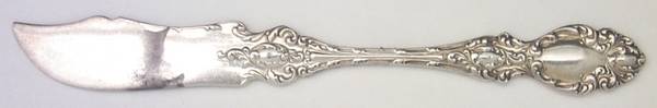 Lucerne (Sterling, 1896, No Monograms) Flat Handle Butter Spreader