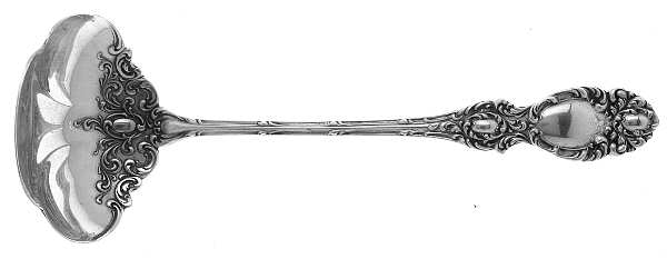 Lucerne (Sterling, 1896, No Monograms) Solid Piece Cream Ladle