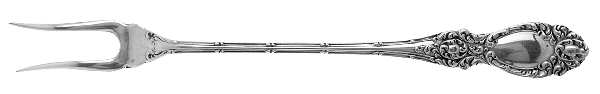 Lucerne (Sterling, 1896, No Monograms) Short Handle Pickle/Olive Fork