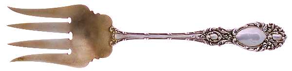Lucerne (Sterling, 1896, No Monograms) Large Solid Fish Serving Fork