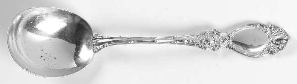 Lucerne (Sterling, 1896, No Monograms) Round Bowl Soup Spoon (Gumbo)