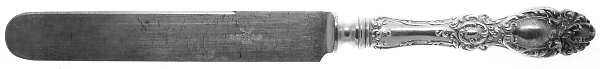 Lucerne (Sterling, 1896, No Monograms) Blunt Hollow Knife with Bolster