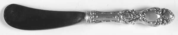 Lucerne (Sterling, 1896, No Monograms) Butter Spreader Hollow Hdl-Paddle/Stainless Blade
