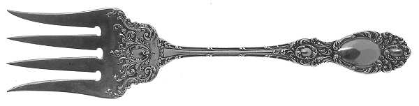 Lucerne (Sterling, 1896, No Monograms) Solid Salad Serving Fork