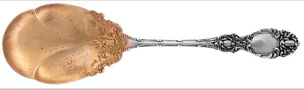 Lucerne (Sterling, 1896, No Monograms) Large Solid Berry/Casserole Spoon