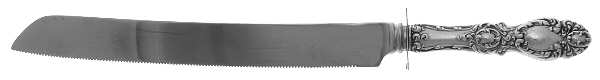 Lucerne (Sterling, 1896, No Monograms) Wedding Cake Knife with Stainless Blade