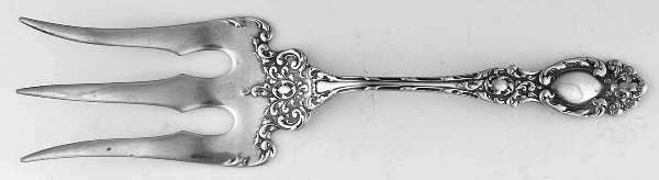 Lucerne (Sterling, 1896, No Monograms) Solid Toast Serving Fork