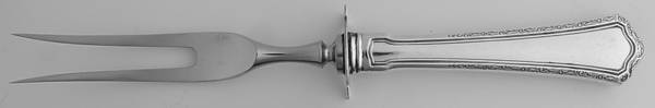 Madison (Sterling, 1913) Small Steak Carving Fork with Stainless Prongs