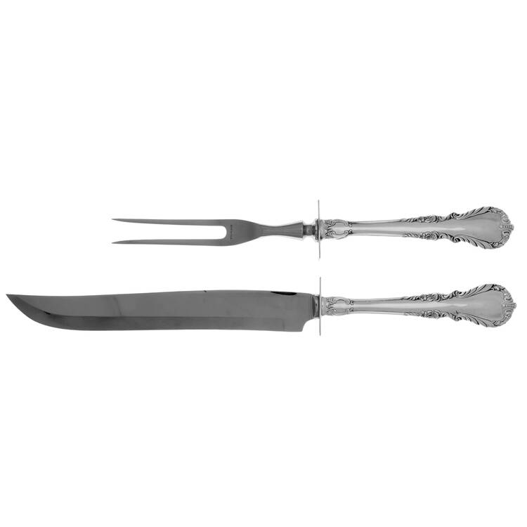 Melanie (Sterling, 1959) (2 Pc)Carving Set-Lg Stnbl/Roast w/Sterling Guard