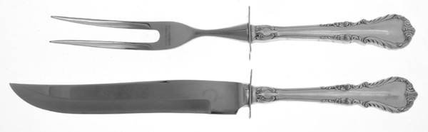 Melanie (Sterling, 1959) 2 Piece Small Carving Set W/ Sterling Guard