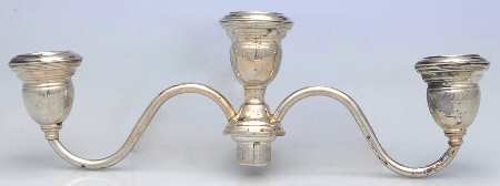 Sterling Hollowware 3-Light Sterling Candelabra Branch