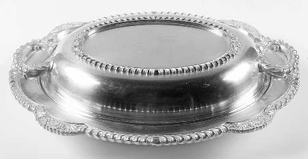 Silverplate Hollowware Double Vegetable Bowl