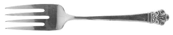 Morning Glory (Silverplate, 1945) Small Solid Cold Meat Serving Fork by Wallace Silver