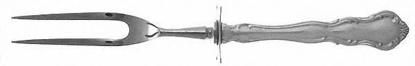 My Love (Sterling, 1958) Small Steak Carving Fork with Stainless Prongs
