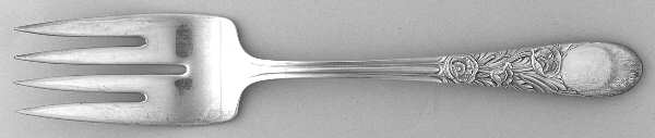 Nine Flowers (Silverplate, 1933) Small Solid Cold Meat Serving Fork