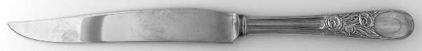 Nine Flowers (Silverplate, 1933) Small Steak Carving Knife with Stainless Blade