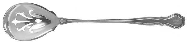 Nile (Sterling, 1908, No Monograms) Pierced Bowl Short Handle Olive Spoon