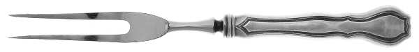 Nile (Sterling, 1908, No Monograms) Small Steak Carving Fork with Stainless Prongs