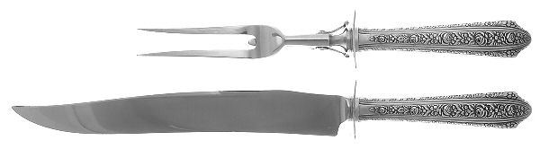 Normandie (Sterling, 1933) Large 2-Piece Roast Carving Set w/ Stainless Blade