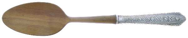 Normandie (Sterling, 1933) Salad Serving Spoon with Wooden Bowl