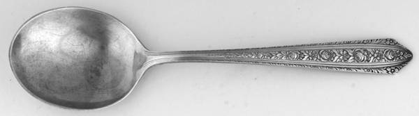 Normandie (Sterling, 1933) Monogram Round Bowl Soup Spoon (Cream Soup)
