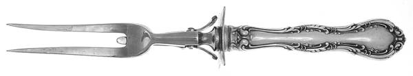 Irving (Sterling, 1900, R, W & S Stamp) Lg Carving/Roast Fork-Stn Prong w/Sterling Guard