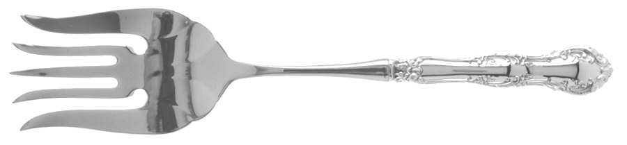 Irving (Sterling, 1900, R, W & S Stamp) Large Stainless-Tine Cold Meat Serving Fork