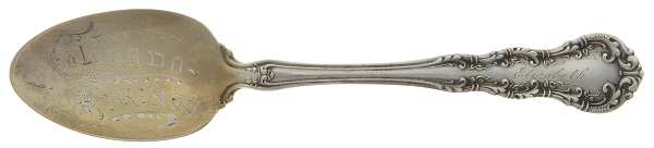Irving (Sterling, 1900, R, W & S Stamp) Souvenir Spoon (Five O'Clock)