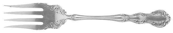 Irving (Sterling, 1900, R, W & S Stamp) Medium Solid Cold Meat Serving Fork by Wallace Silver