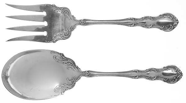 Irving (Sterling, 1900, R, W & S Stamp) (2 Pc) Solid Salad Set